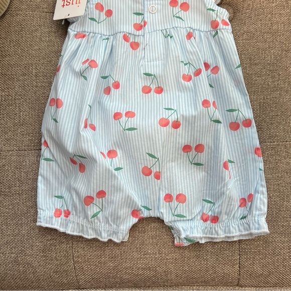 NWT Baby Girls Cherries Romper Just One You - Picture 7 of 10